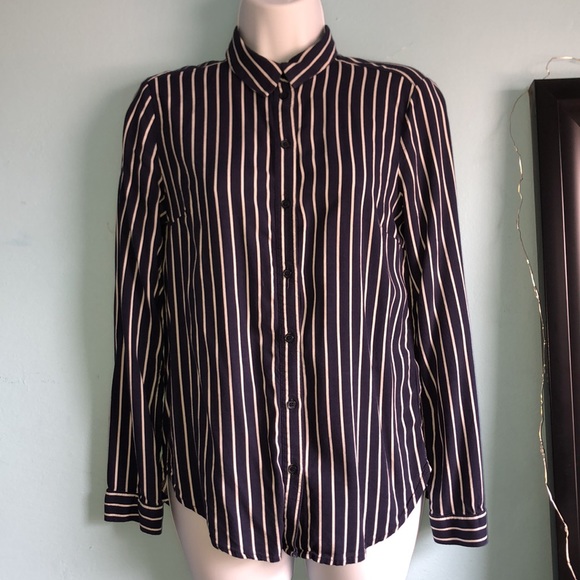 H&M Viscose Striped Button Down Shirt - Picture 3 of 12